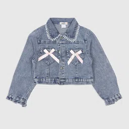CHUNMUN Girls Crop Open Front Jacket image 1