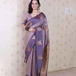 ELITE WEAVES Floral Woven Design Zari Banarasi Saree-picture-14