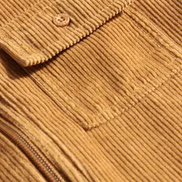 Babyhug Cotton Woven Full Sleeves Solid Colour Corduroy Shirt - Beige image 4