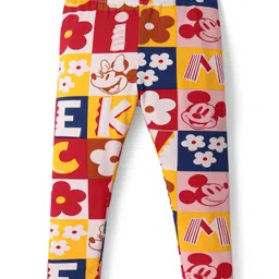Babyoye Disney Eco Conscious Full Length Leggings with Minnie Mouse Print Pack of 2 - Red image 4