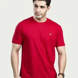 BE POSITIVE Men Pure Cotton Solid Regular Fit T-shirt-image-98