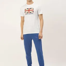 AMSWAN Men Printed Applique T-shirt image 2