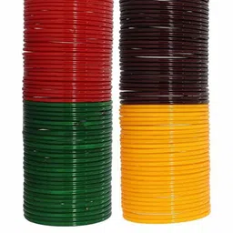 SGN fashion Yellow Glass Bangles-picture-12