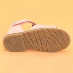 Babyoye Solid Velcro Closure Sandals - Fuchsia image 5