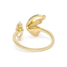 indiifuz Avyana Gold Plated Blue Butterfly CZ Ring image 3