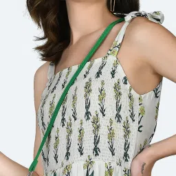 Zink London White Cotton Floral Print Gown image 5