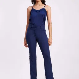 Fablestreet Blue Satin Lace Work Camisole image 5