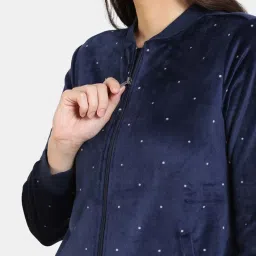 Zivame Navy Polka Dots Sweatshirt image 5