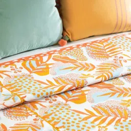 freedom tree Panai Pure Cotton Orange Double Bedcover image 2