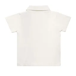 Bodycare Kids White & Red Cotton Printed Polo T-Shirt image 2