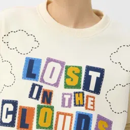 The Souled Store Off White Printed Sweatshirt image 3