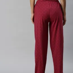 Kryptic Maroon & Black Printed Pure Cotton Elasticated Waist Band Regular Fit Pyjamas - Pack of 2 image 2