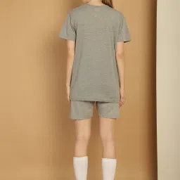 Vimal Jonney Grey Cotton Printed T-Shirt & Shorts Set image 2