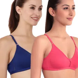 Floret Multicolor Non Wired Non Padded T-Shirt Bra (Pack Of 2)-picture-12