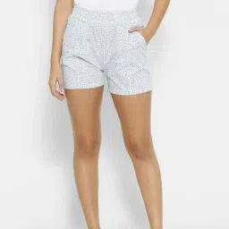 Forever 21 White Printed Shorts-image-74
