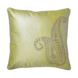 Home4U Green & Beige Linen Cushion Cover-picture-36