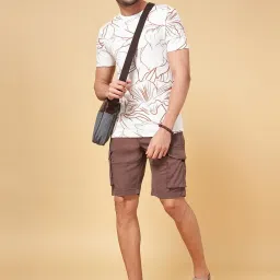Urban Ranger by Pantaloons Brown Cotton Slim Fit Cargo Shorts image 5