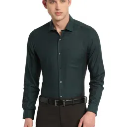 Turtle Forest Green Cotton Slim Fit Shirt-picture-10