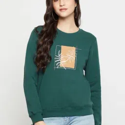 Cantabil Bottle Green Printed Pullover-image-23