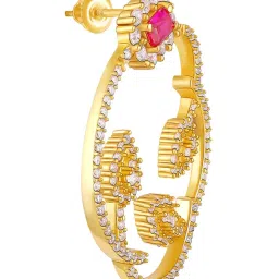 GIVA 92.5 Sterling Silver Sparkly Floral Stud for Women image 5