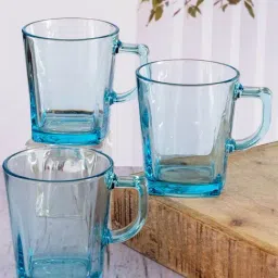 Pasabahce Transparent Glass Carre Coffee Mugs - Set of 6 (270ml)-image-30