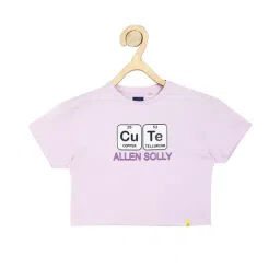Allen Solly Junior Purple Graphic Print T-Shirt-image-3