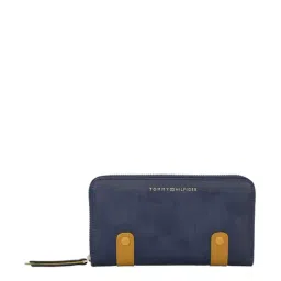 Tommy Hilfiger Navy Solid Zip Around Wallet for Women-picture-19