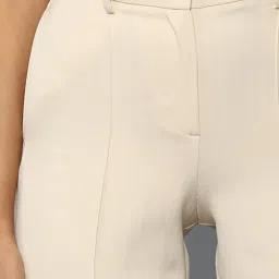 Allen Solly Cream Stripes Trousers image 5