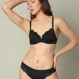 Vero Moda Intimates Black Lace Medium Coverage T-Shirt Bra-picture-29