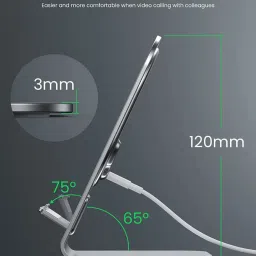 Unigen Audio Unistand Mag Safe Fast Charging Stand 15W Magnetic Charger with QC 18W Adapter (Black) image 5