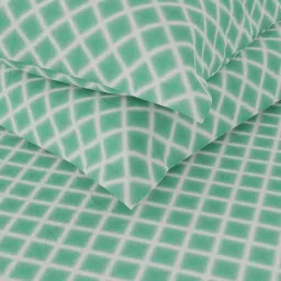 BIANCA Lopez Sea Green Cotton 120 TC Kopa Extra Smooth Double Size Bed Sheet With Pillow covers image 5