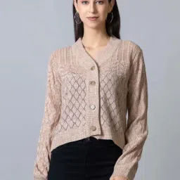 Club York Beige Self Pattern Cardigan-picture-23