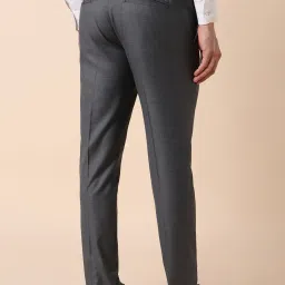 Allen Solly Grey Slim Fit Checks Trousers image 2