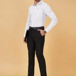 Byford by Pantaloons White Cotton Slim Fit Striped Shirt image 5