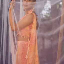 SHUBHKALA Multicolored Silk Printed Lehenga and Choli Set With Dupatta image 5