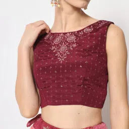 SHUBHKALA Pink Printed Lehenga and Choli Set With Dupatta image 5