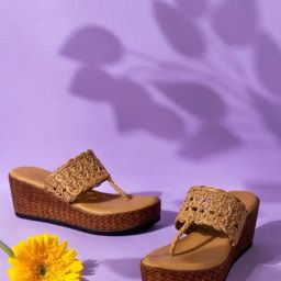 Inc.5 Women's Beige T-Strap Wedges-picture-7