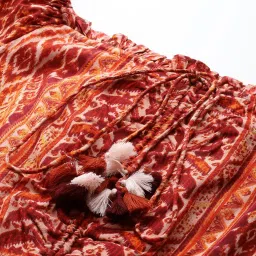 aarke Ritu Kumar Rust Printed Maxi Dress image 5