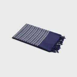fabindia home Fabindia Shiraz Blue Cotton 140 GSM Bath Towel image 5