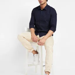 Being Human Navy Slim Fit Shirt image 5