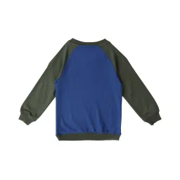 Allen Solly Junior Blue Solid Full Sleeves Sweatshirt image 2