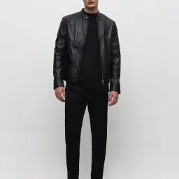 SELECTED HOMME Black Slim Fit Lightly Washed Jeans image 5