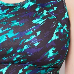 Clovia Multicolor Geometric Print Sports Bra With Shorts image 5