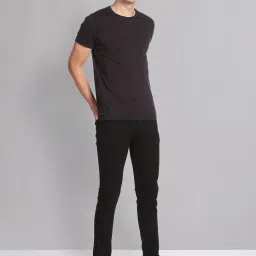 AD by Arvind Black Skinny Fit Lightly Washed Jeans image 5