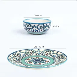 VarEesha Multicolor Ceramic 14 Pcs Dinner Set image 5