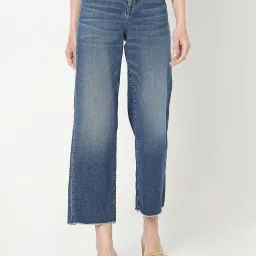 Vero Moda Blue Relaxed Fit High Rise Jeans image 2