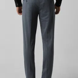 Van Heusen Grey Regular Fit Texture Trousers image 2