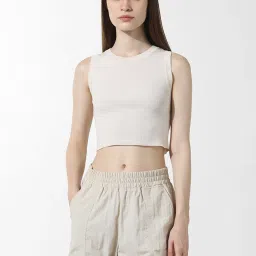 Only White Slim Fit Crop Top image 2