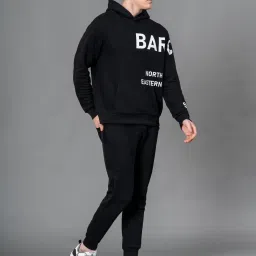 Red Tape Black Regular Fit Graphic Print Hooded Sweatshirt image 5