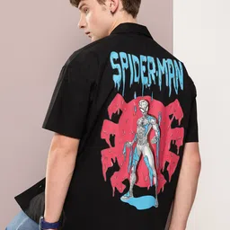 Kook N Keech Marvel Pure Cotton Opaque Spider-Man Printed Oversized Casual Shirt-picture-20